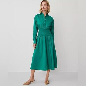 Ann Taylor Green Midi Dress
